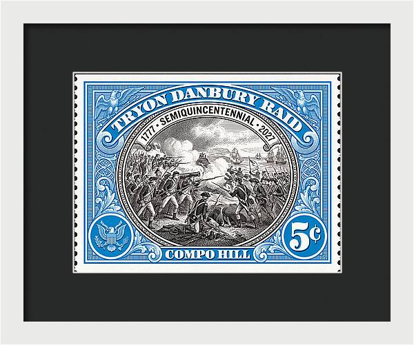 Tryon Danbury Raid 5c 2 - Framed Print