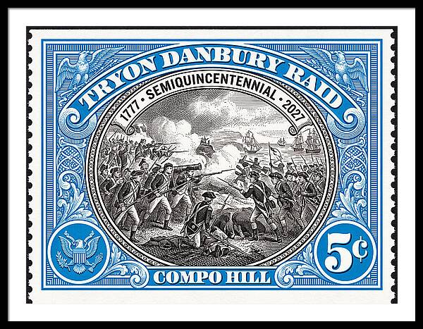Tryon Danbury Raid 5c 2 - Framed Print