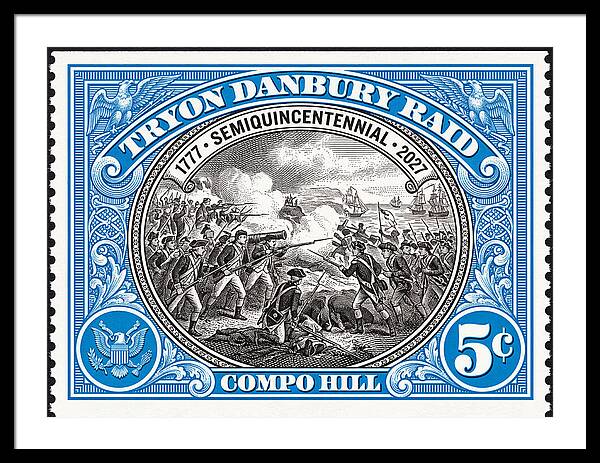 Tryon Danbury Raid 5c 2 - Framed Print
