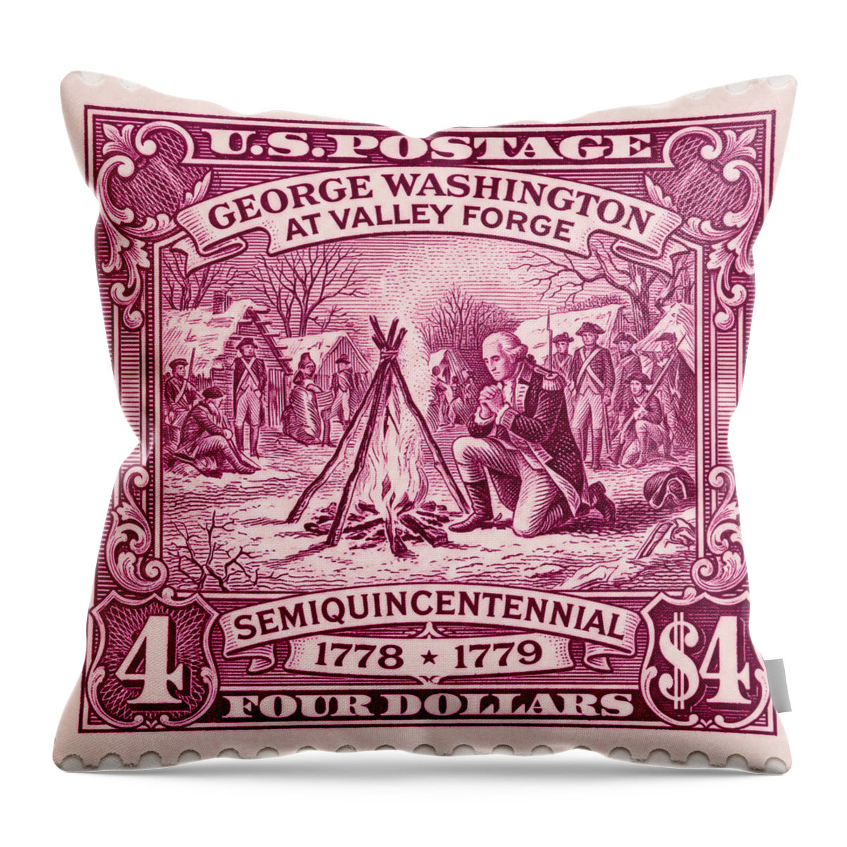 Valley Forge $4 3 - Throw Pillow