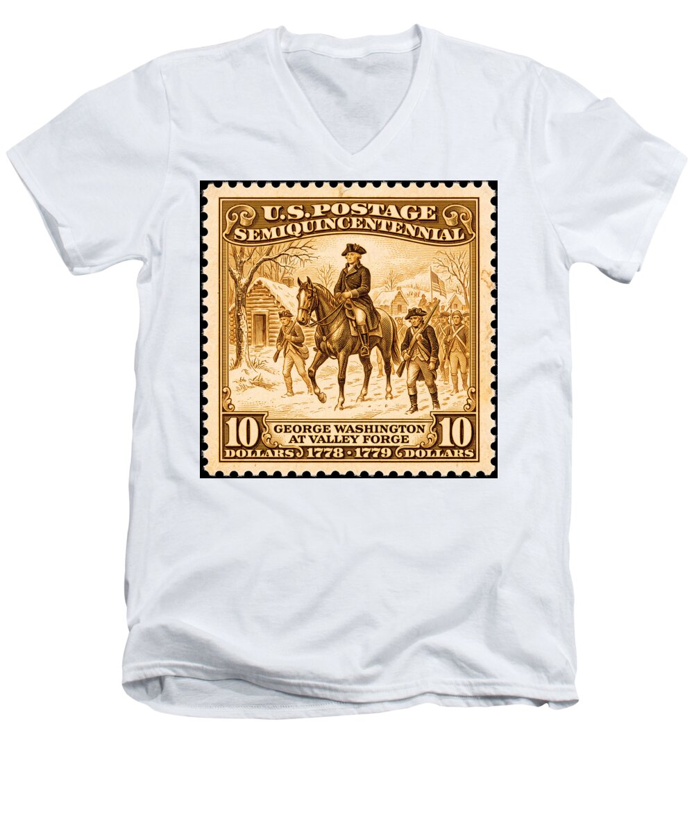Valley Forge $10 4 - Men's V-Neck T-Shirt