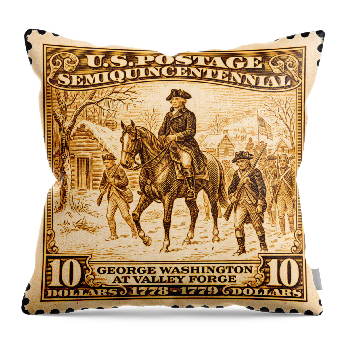 Valley Forge $10 4 - Throw Pillow