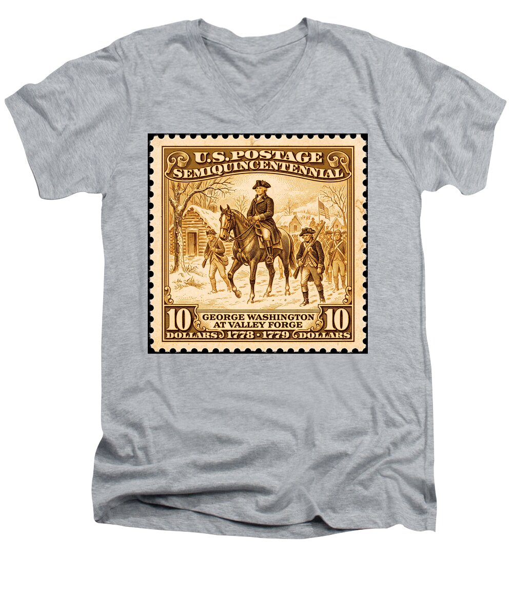 Valley Forge $10 4 - Men's V-Neck T-Shirt
