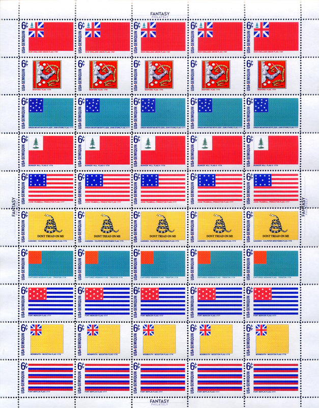 Flag Stamps Full Sheet