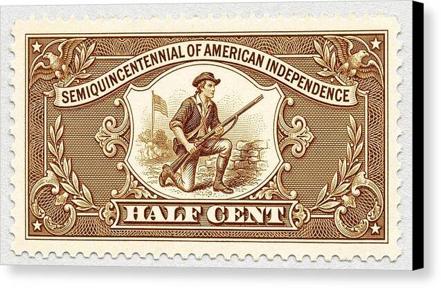 American Independence 1/2c - Canvas Print