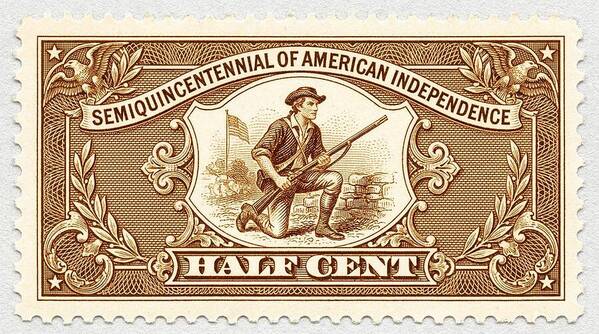 American Independence 1/2c - Art Print