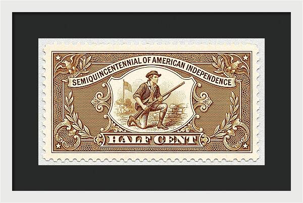 American Independence 1/2c - Framed Print