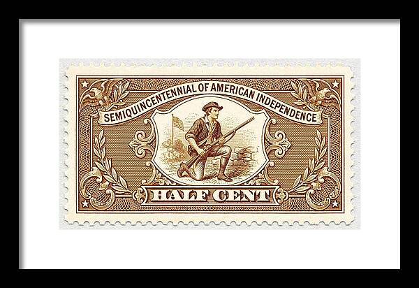 American Independence 1/2c - Framed Print