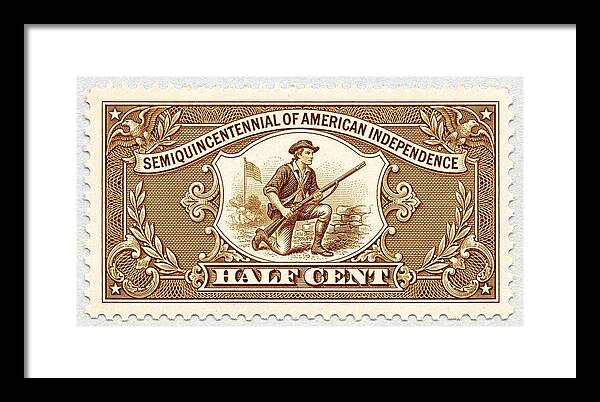 American Independence 1/2c - Framed Print