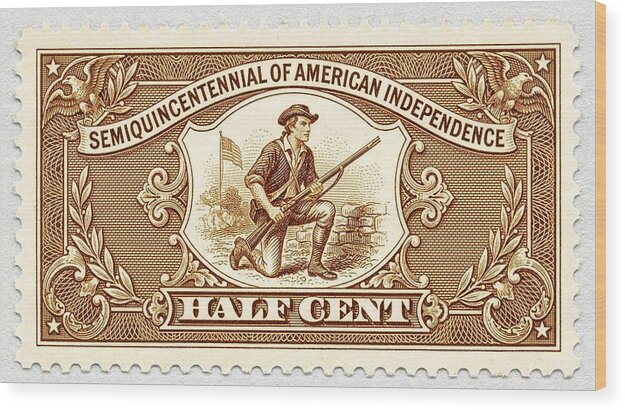 American Independence 1/2c - Wood Print