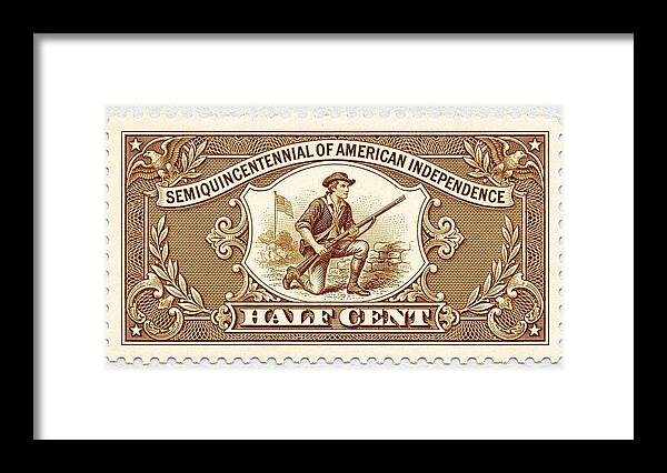 American Independence 1/2c - Framed Print