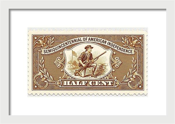American Independence 1/2c - Framed Print