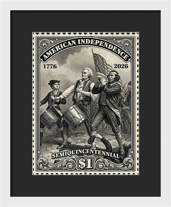 American Independence $1 - Framed Print