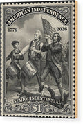American Independence $1 - Wood Print