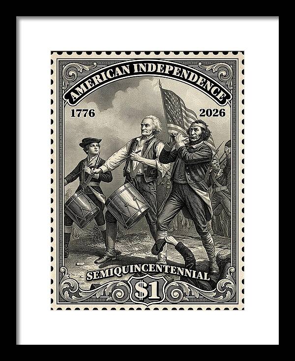 American Independence $1 - Framed Print