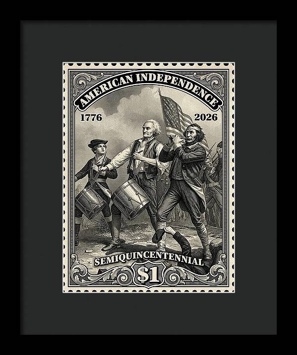 American Independence $1 - Framed Print