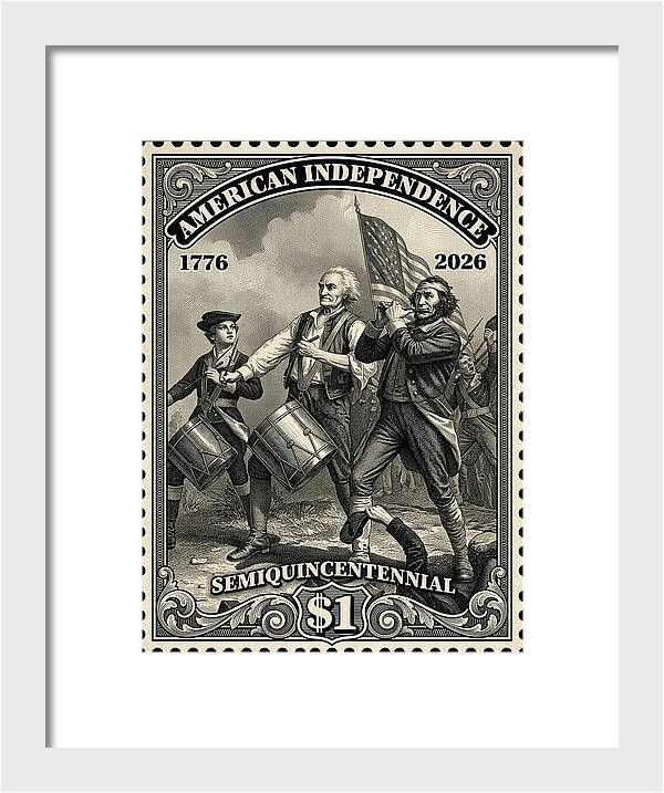 American Independence $1 - Framed Print
