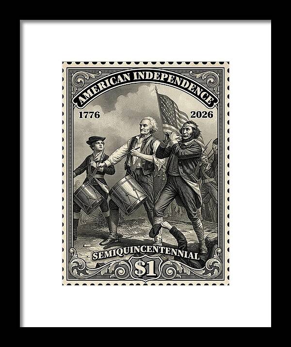 American Independence $1 - Framed Print