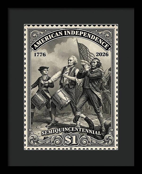 American Independence $1 - Framed Print