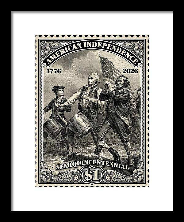 American Independence $1 - Framed Print