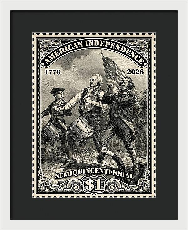American Independence $1 - Framed Print