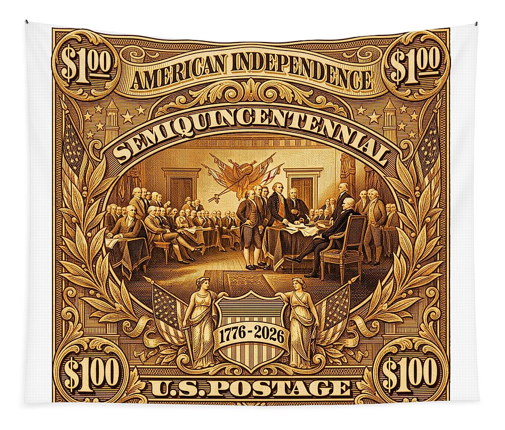 American Independence $100 II Stamp - Tapestry