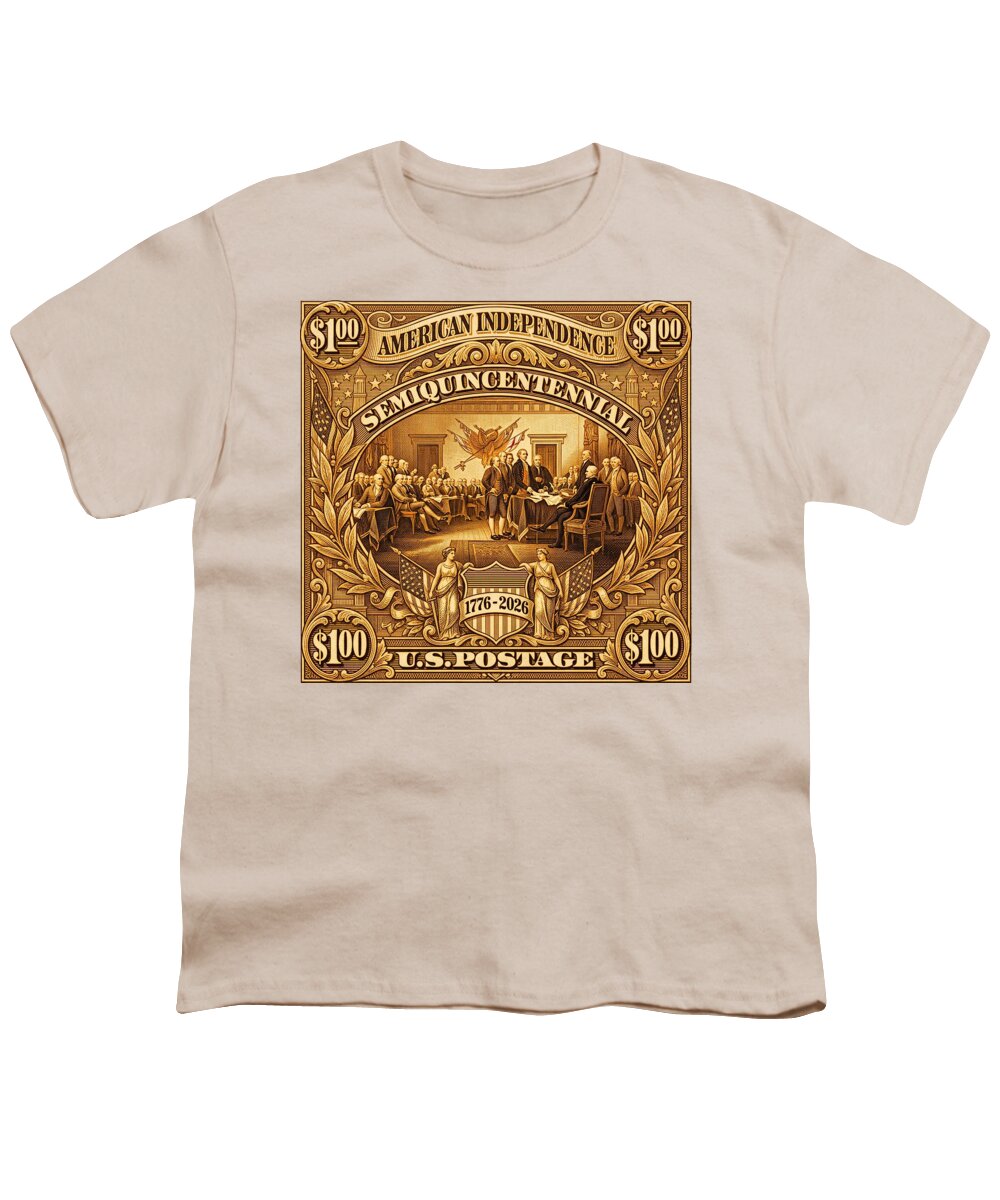American Independence $100 II Stamp - Youth T-Shirt
