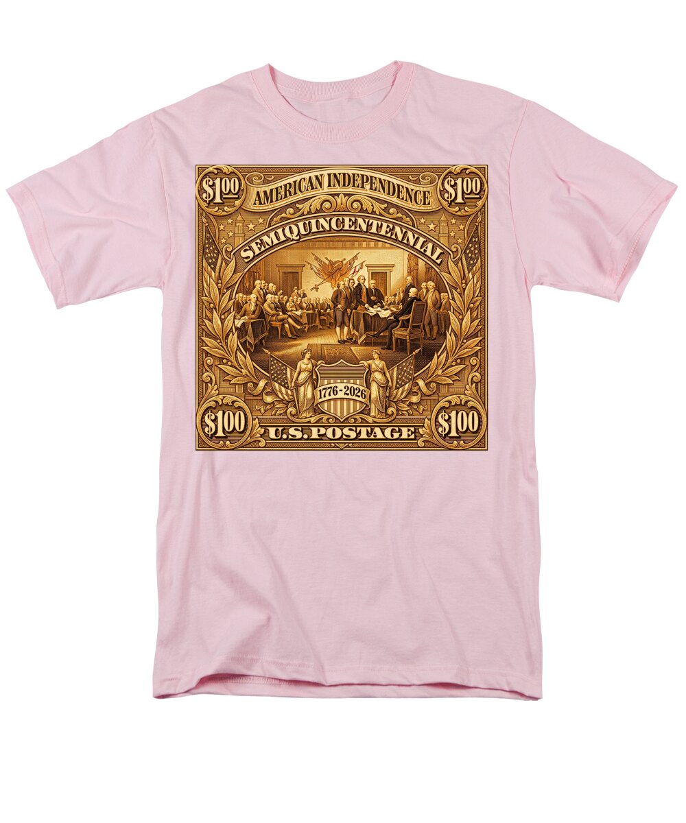 American Independence $100 II Stamp - Men's T-Shirt  (Regular Fit)