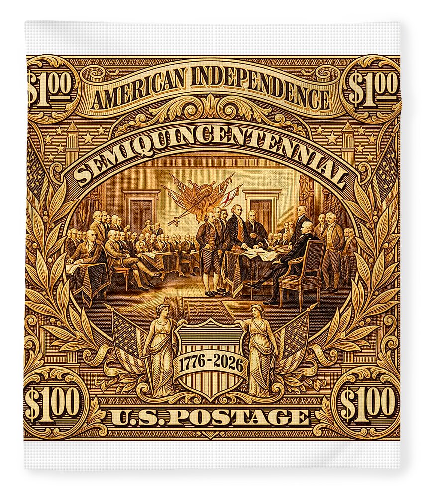 American Independence $100 II Stamp - Blanket