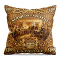 American Independence $100 II Stamp - Throw Pillow