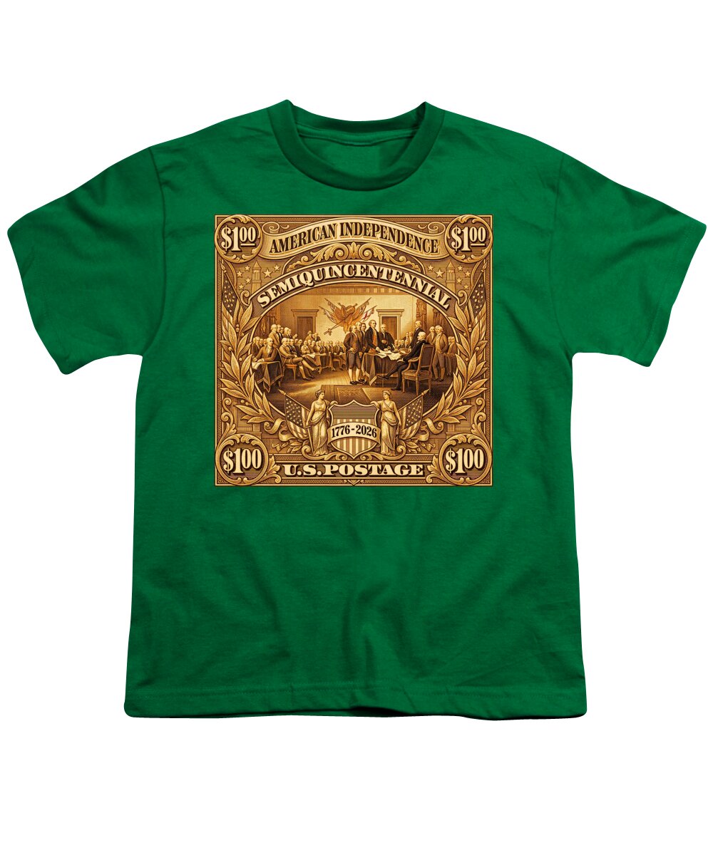 American Independence $100 II Stamp - Youth T-Shirt
