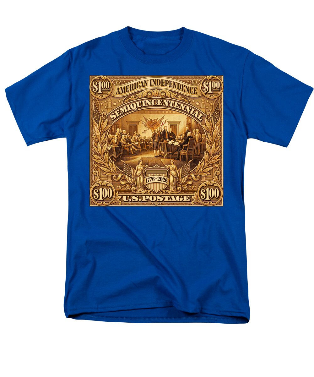 American Independence $100 II Stamp - Men's T-Shirt  (Regular Fit)