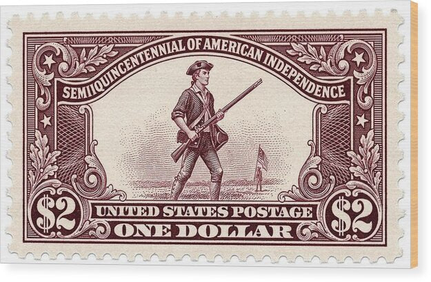 American Independence $2 - Wood Print