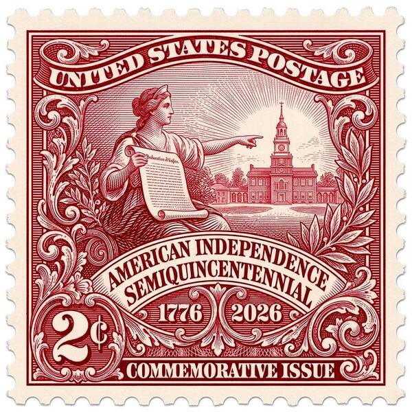 American Independence 2c - Art Print