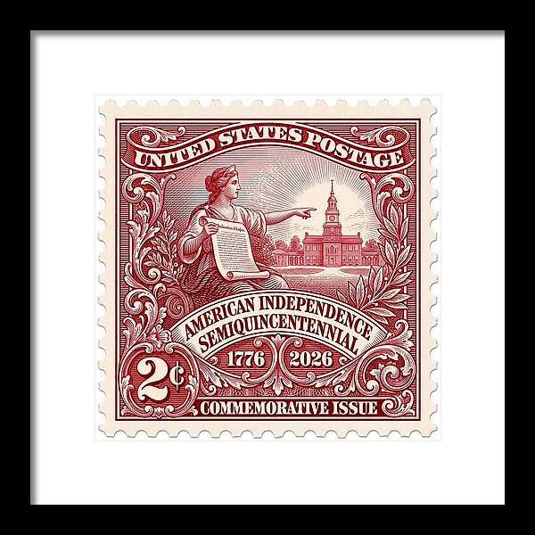 American Independence 2c - Framed Print