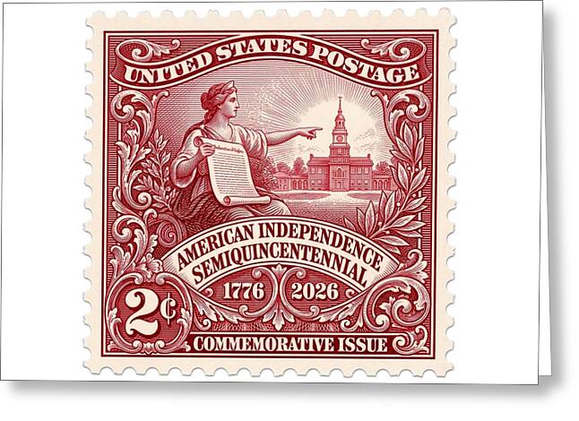 American Independence 2c - Greeting Card