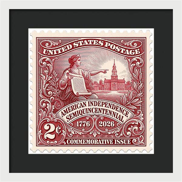 American Independence 2c - Framed Print