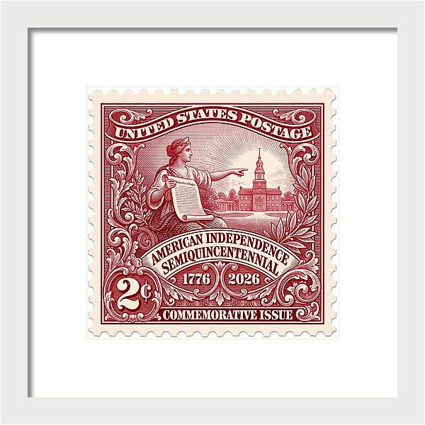 American Independence 2c - Framed Print