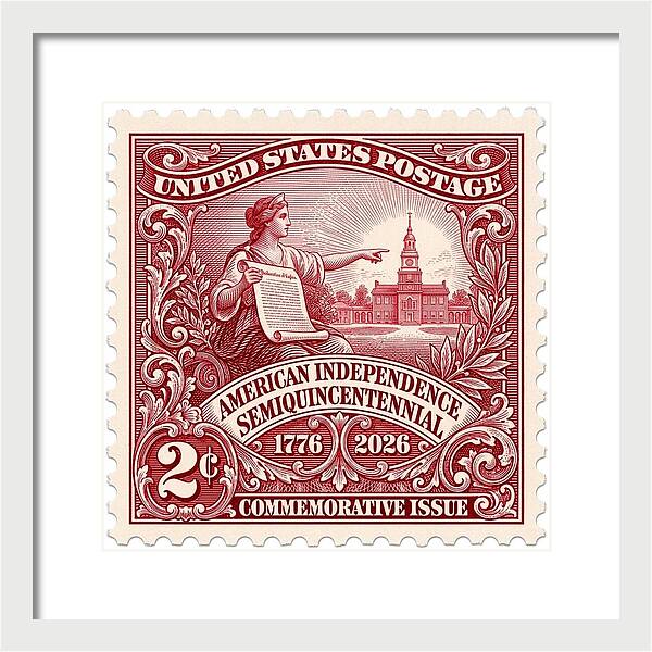 American Independence 2c - Framed Print