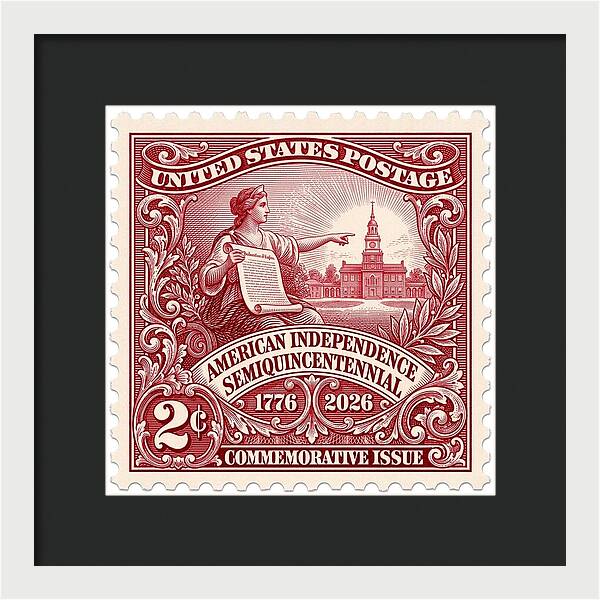 American Independence 2c - Framed Print