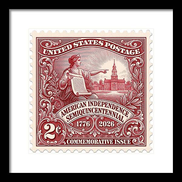 American Independence 2c - Framed Print