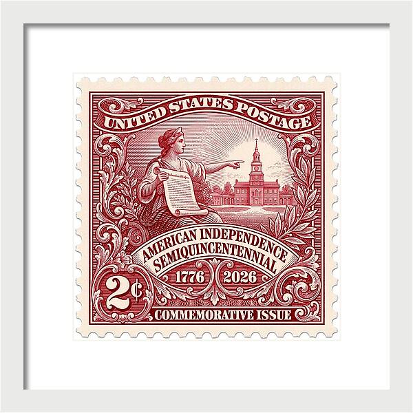 American Independence 2c - Framed Print