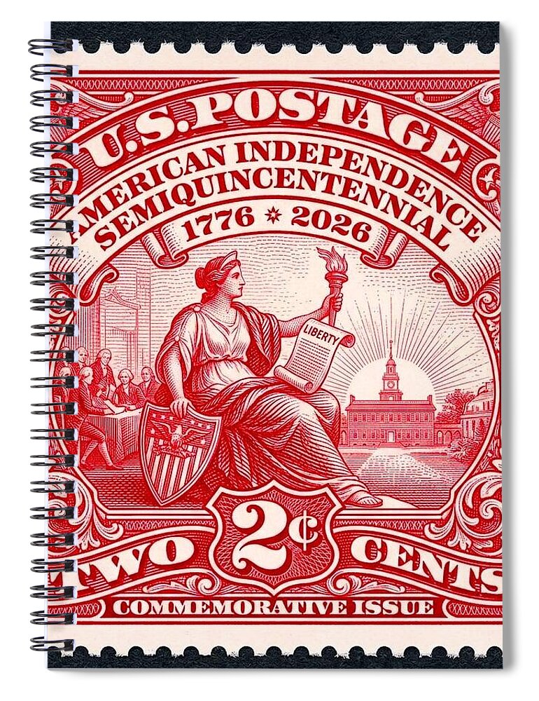 American Independence 2c II - Spiral Notebook