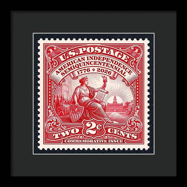 American Independence 2c II - Framed Print