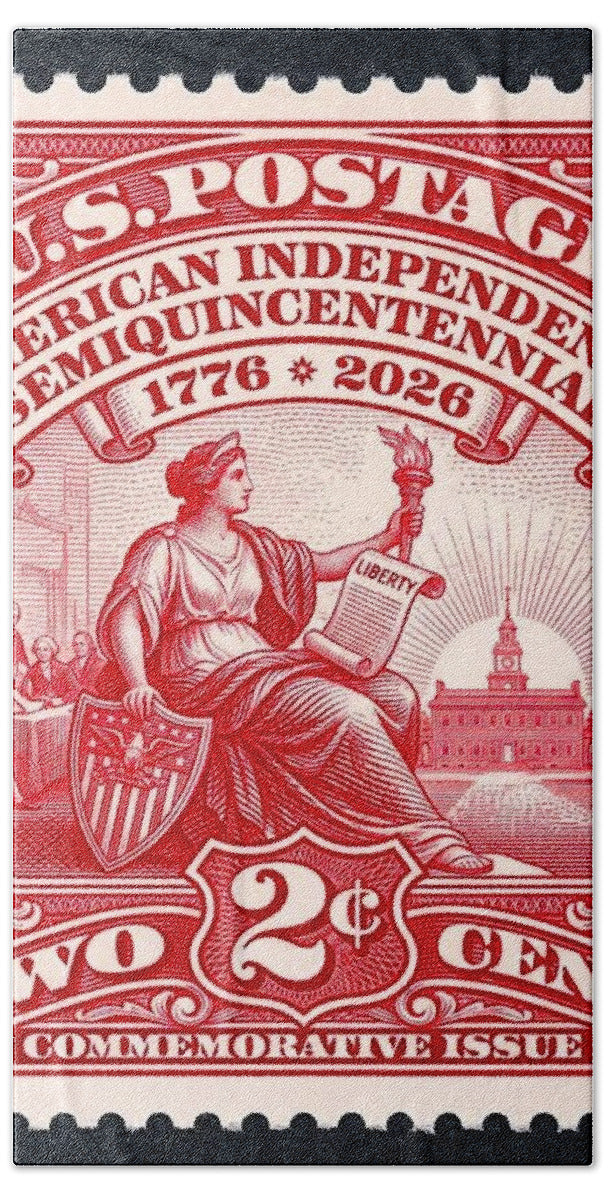 American Independence 2c II - Bath Towel