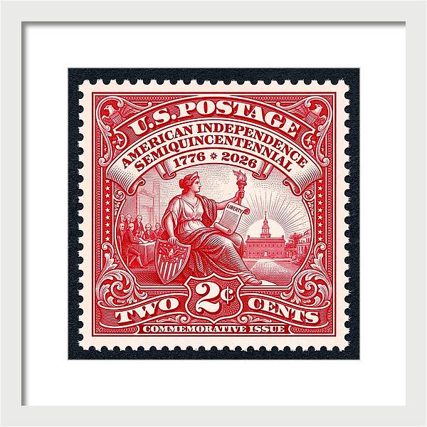 American Independence 2c II - Framed Print