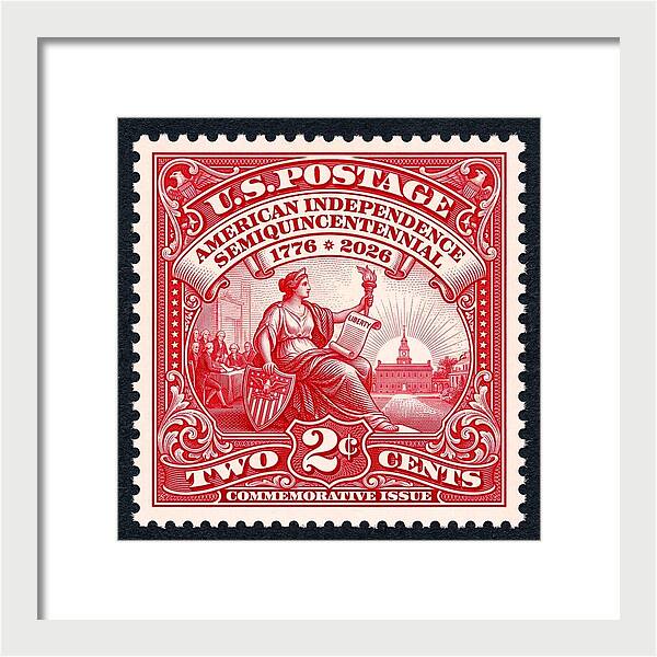 American Independence 2c II - Framed Print