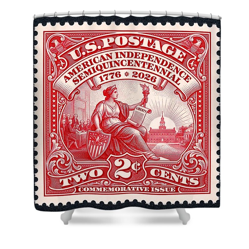 American Independence 2c II - Shower Curtain