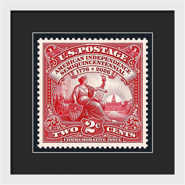 American Independence 2c II - Framed Print