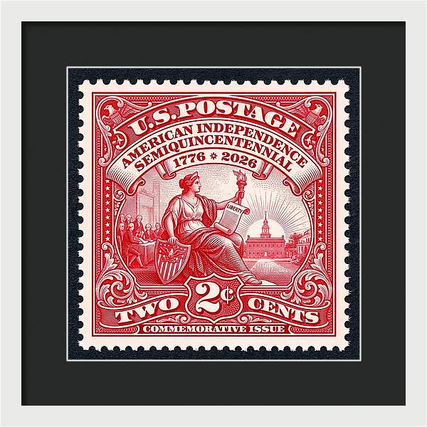 American Independence 2c II - Framed Print